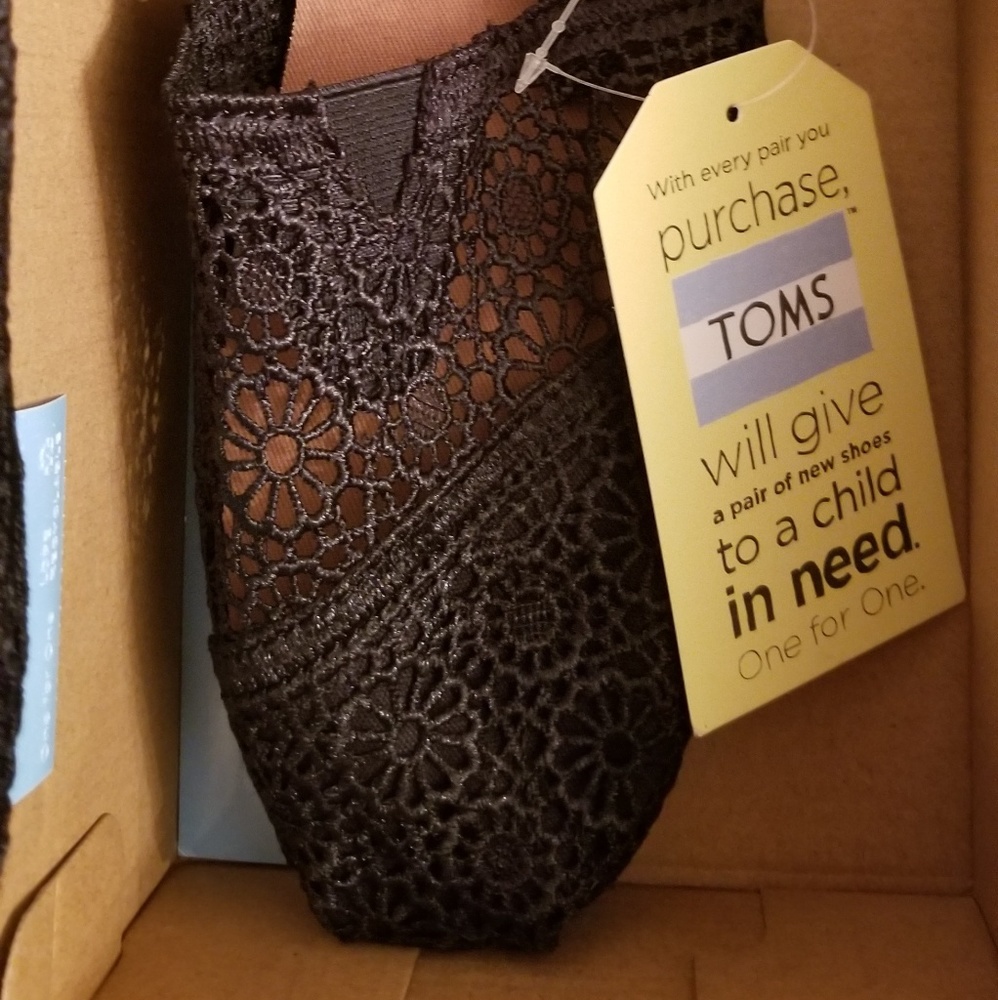 Toms Classic Moroccan Crotchet Black 12 - Picture 4 of 4